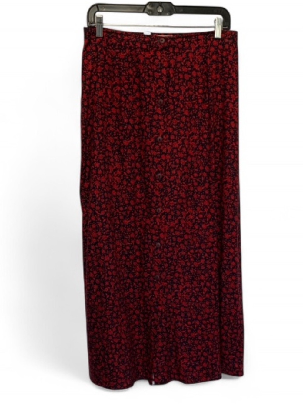 Y2K Talbots Red Floral Maxi Skirt